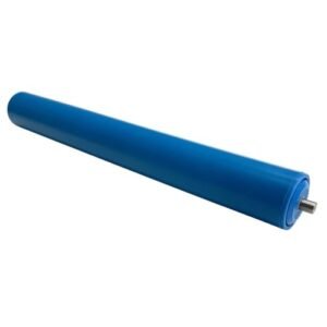 Gravitacinis PVC konvejerio ritinėlis su spyruokliniu velenu 50mm